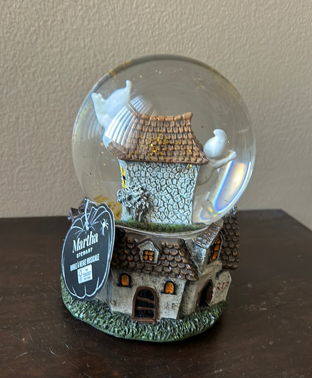 Martha Stewart Musical SnowGlobe Halloween Ghosts New Haunted House