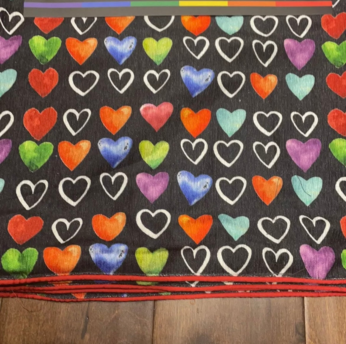 Nicole Miller Placemats set of 4 Heart Print Pride Love Is Love Valentines Day