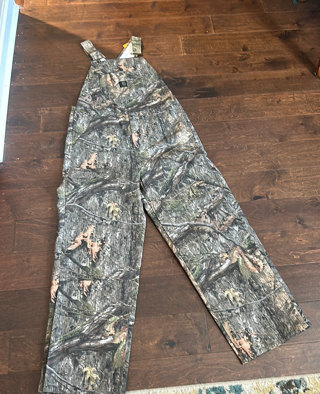 Carhartt Realtree Canvas Camo Bib Overalls Insulated Boys Sz 16