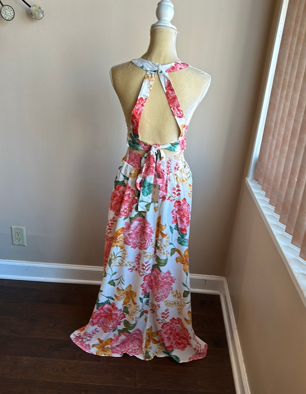 Abel the Label Anthropologie Floral Maxi Dress NWT  Sexy Back