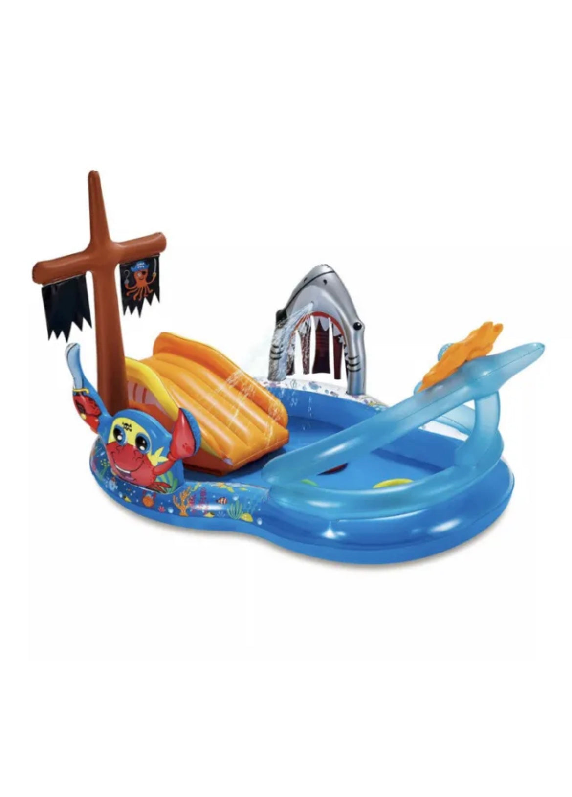 Summer Waves Pirate Ship Kids Swim Center Inflatable Swimming Pool