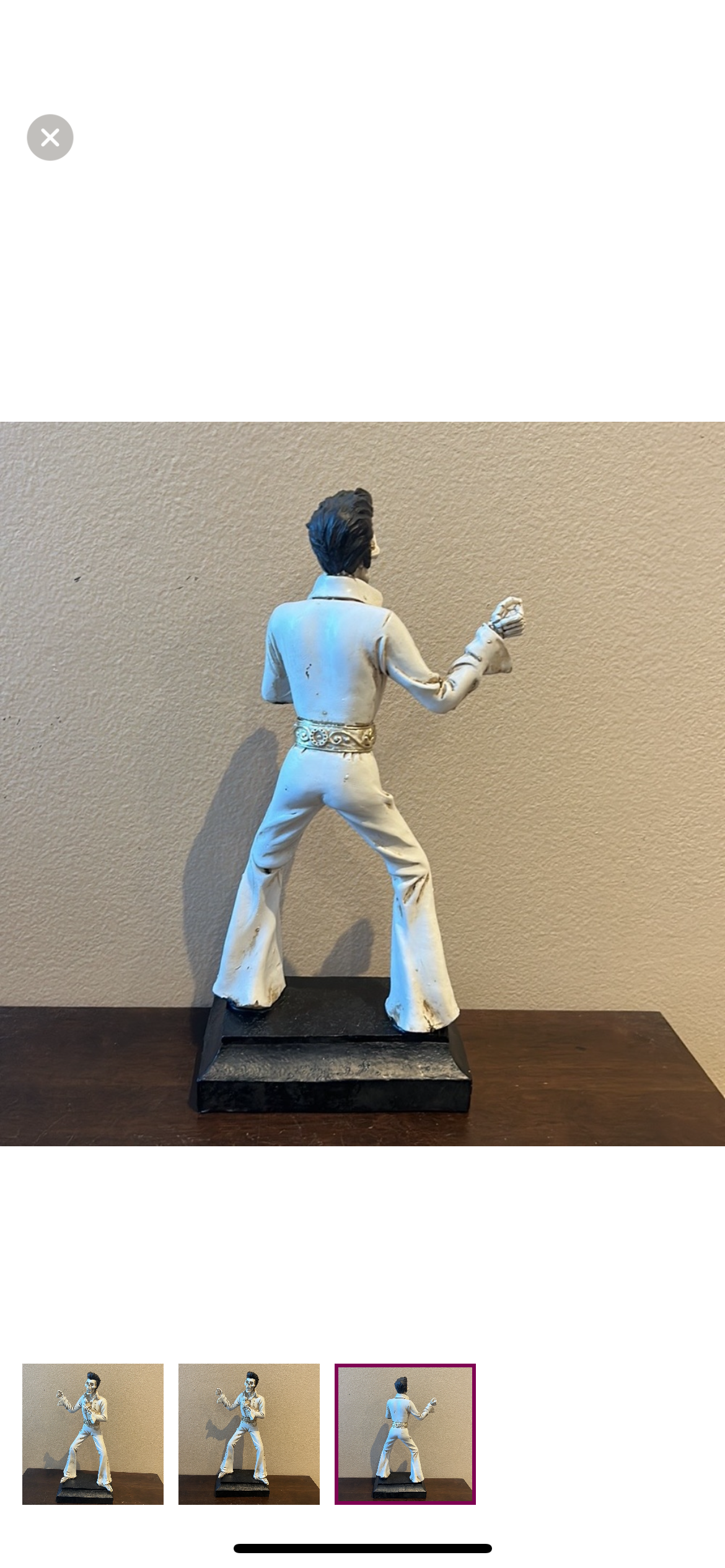 New  Elvis Holding A Skull Bone Mic Halloween Decor 12”