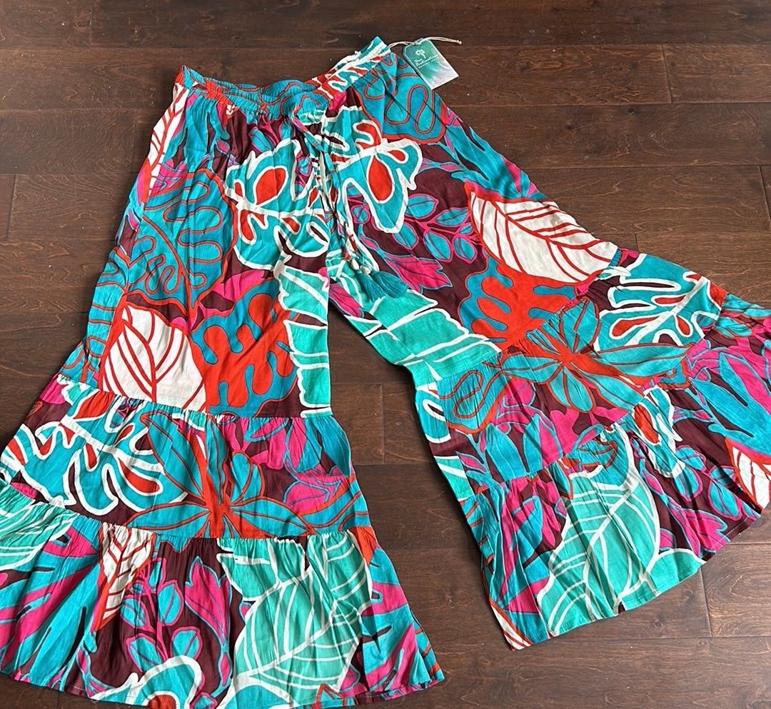 True Destinations Resort Wear Flare Pants Beach Coverup sz XL New