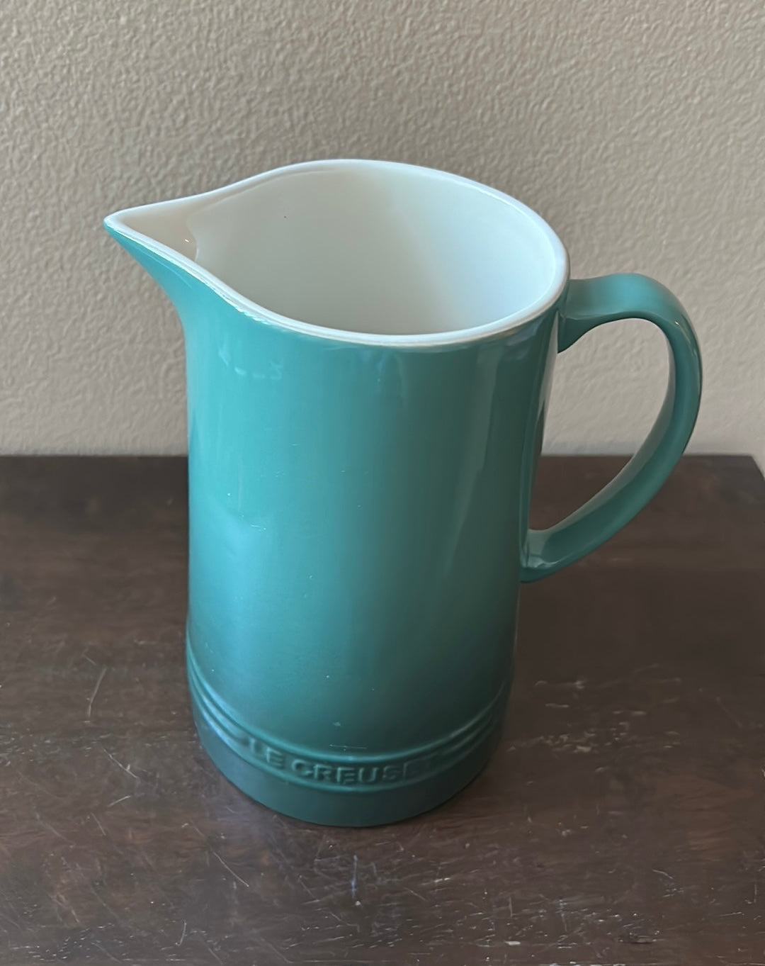 Le Creuset Stone Glazed Pitcher Ombre Green 1.5 Ltr New