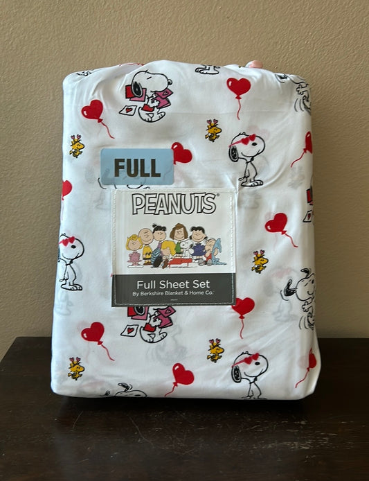 Snoopy Full  Sheet Set Valentines Day Red Heart Balloons New  Love Red Sunglasse