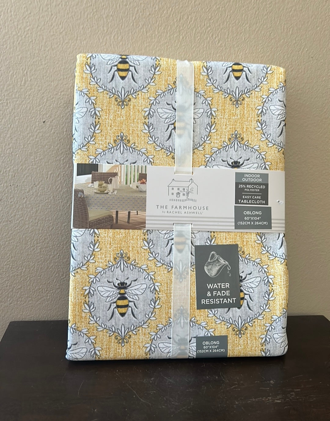 The Farmhouse by Rachel Ashwell Bumblebee Tablecloth Yellow 60”x104”