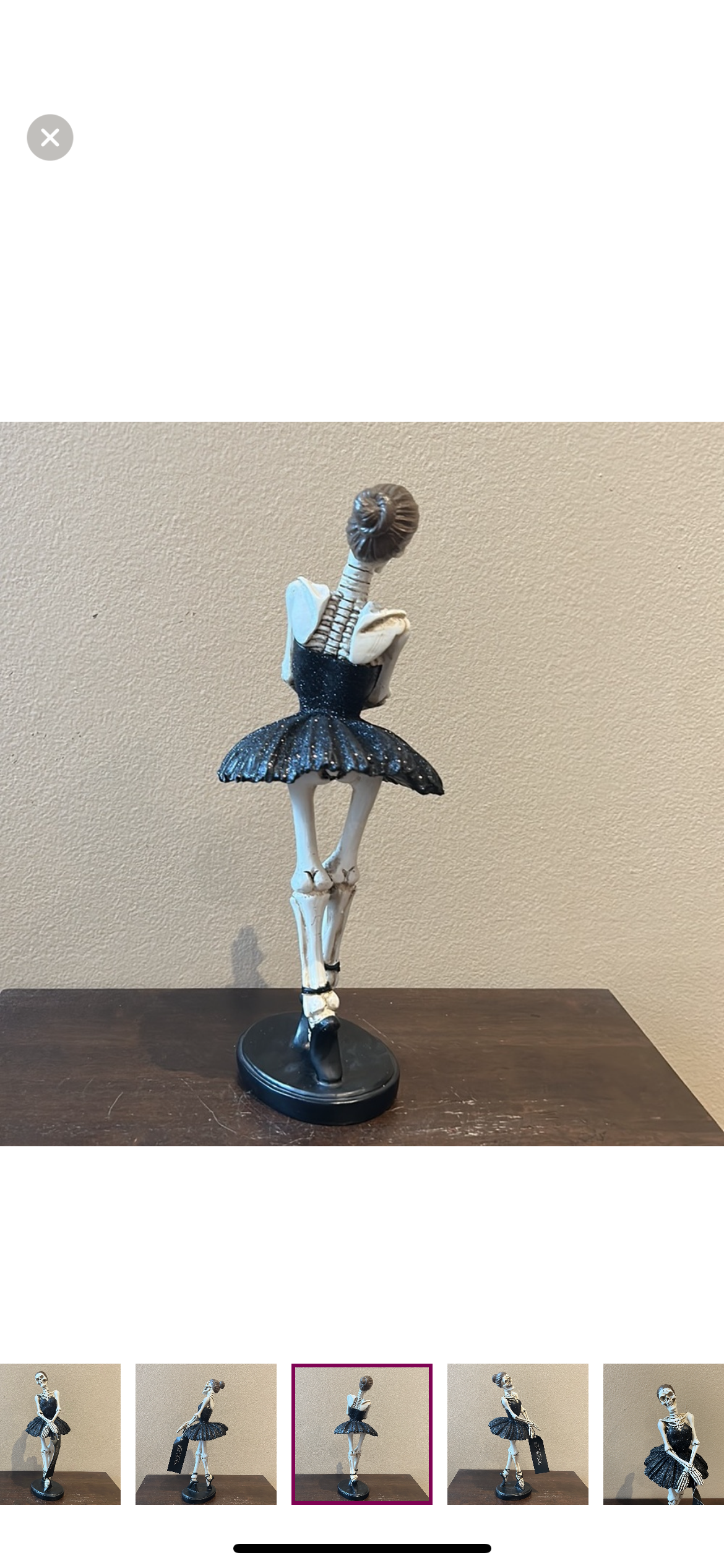 Rachel Zoe Halloween Ballerina Skeleton Figurine Statue Tabletop Decor new