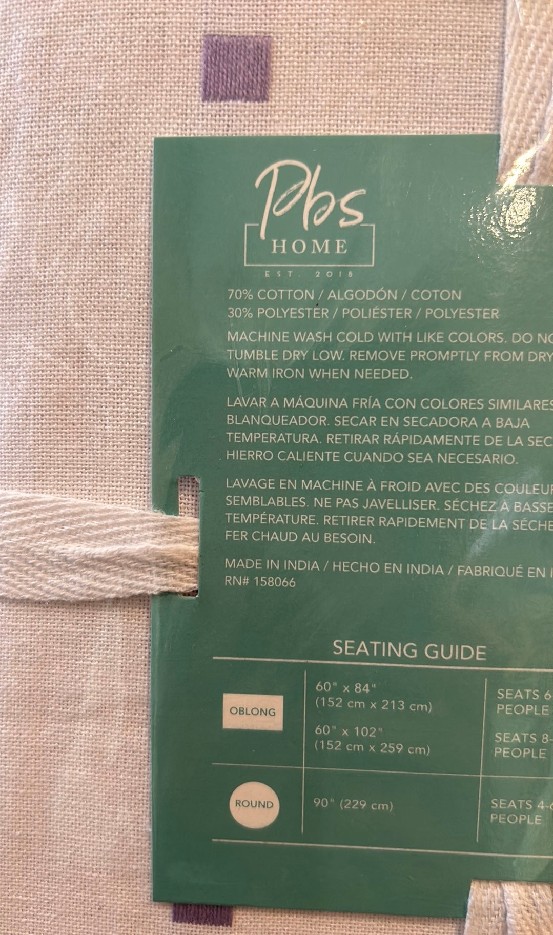 PBS Home Easter Spring Tablecloth New Easter Spring Pastel Colors