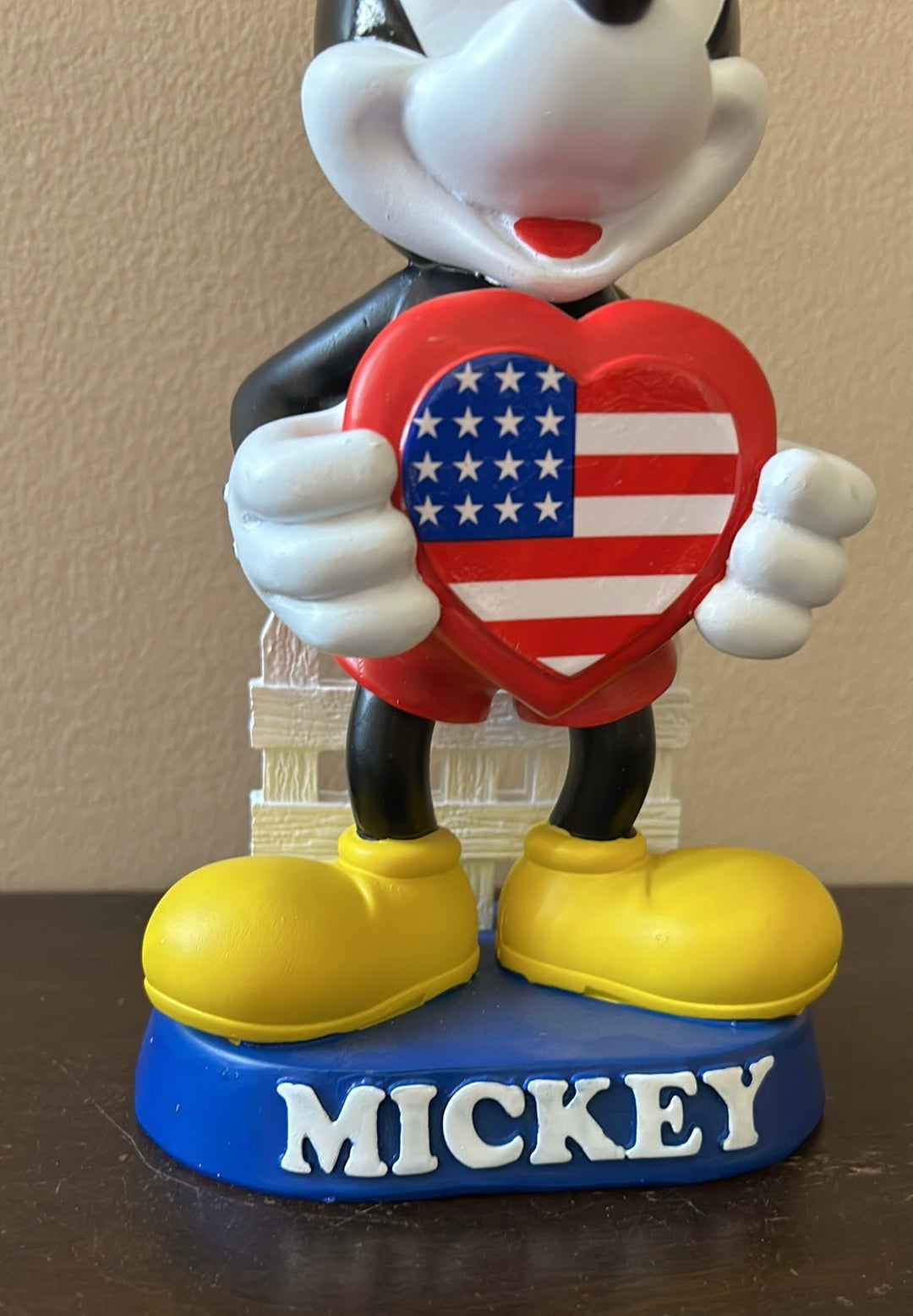 Disney Mickey Mouse Americana Figurine Red White Blue New July 4th 10” Tall