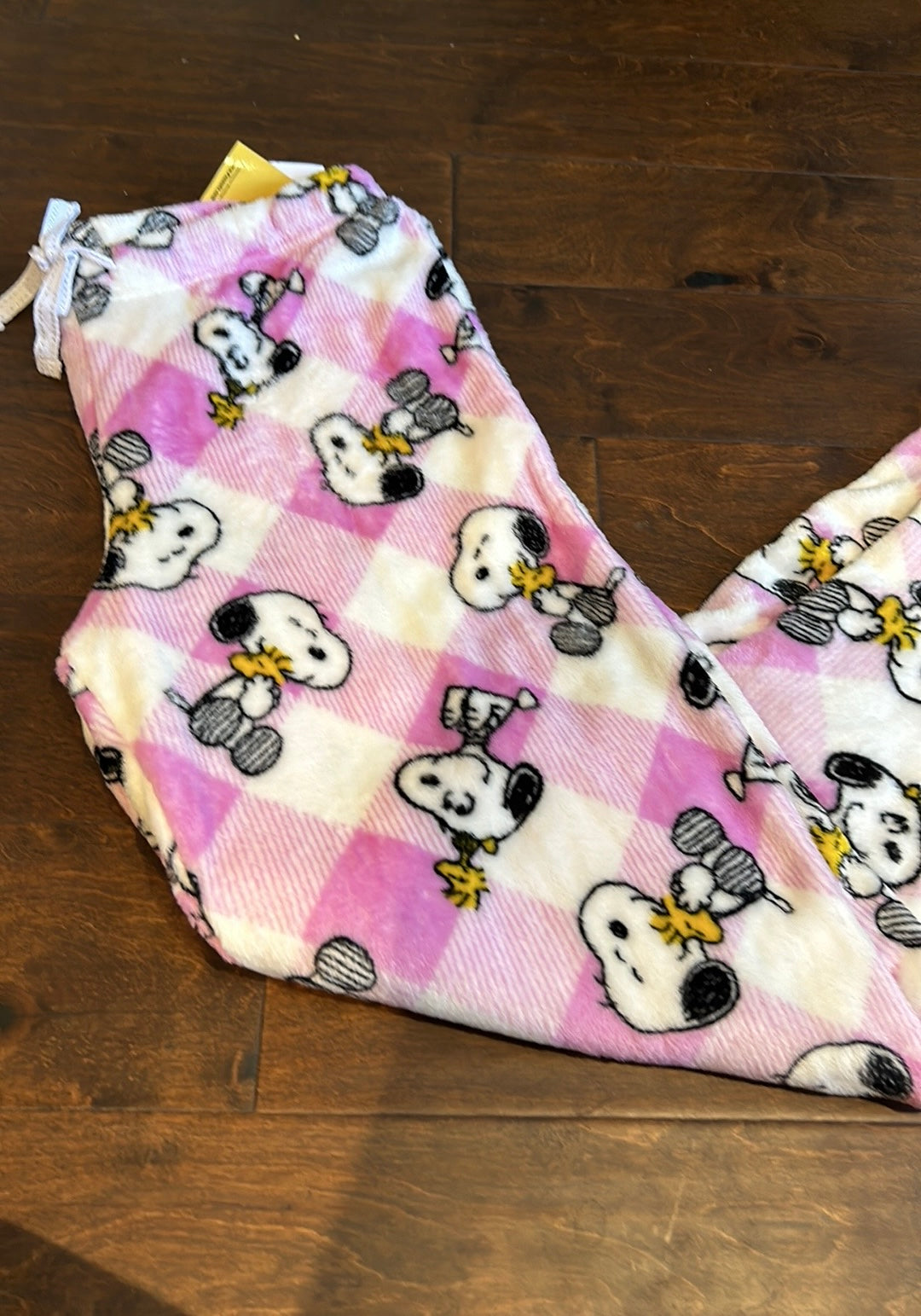 Peanuts womens Halloween Snoopy Plush Pajama Pants New Sz M Pink