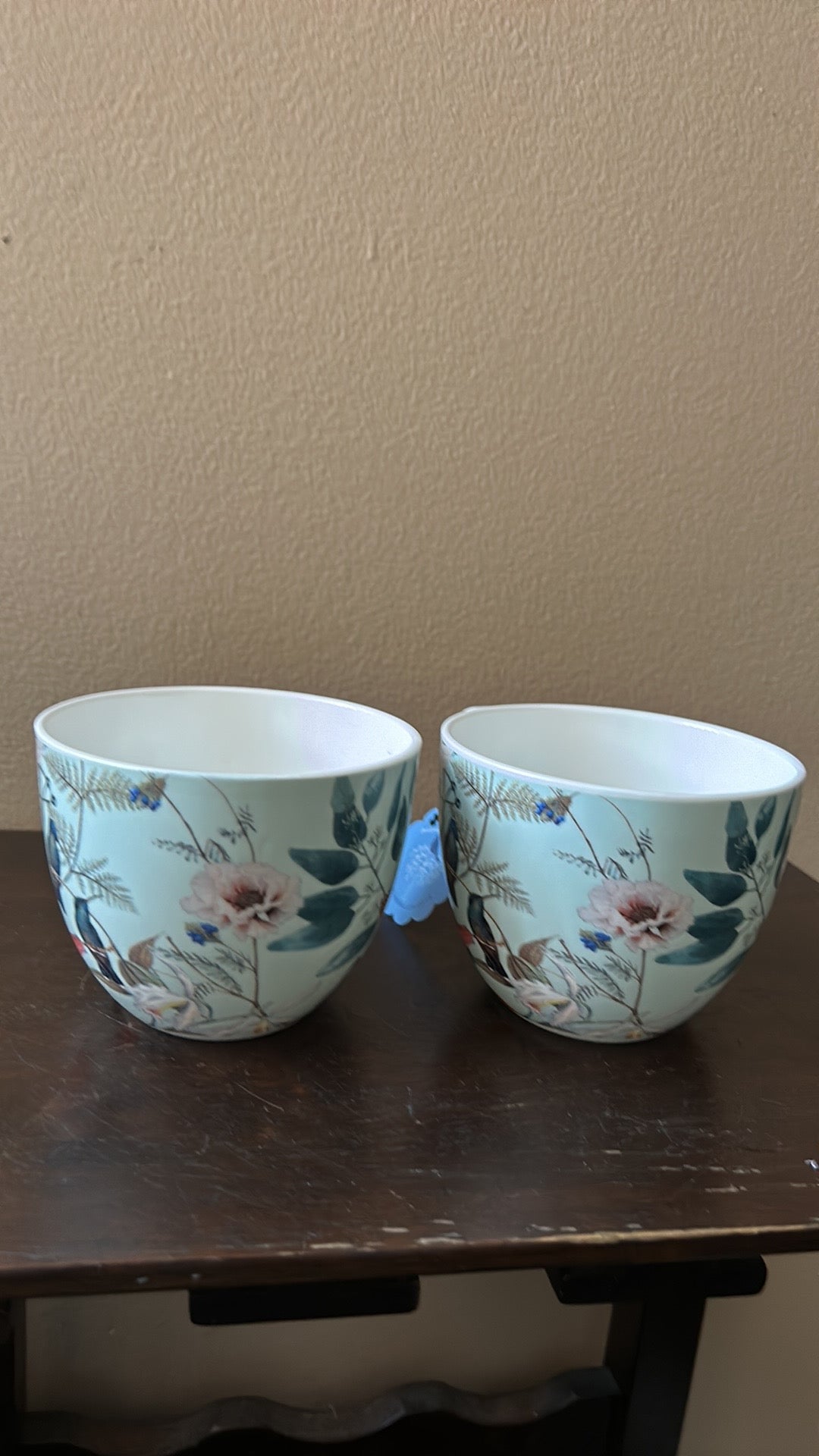 Bluebird & Willow Set Of 4 Mugs New Floral Birds Designed In England