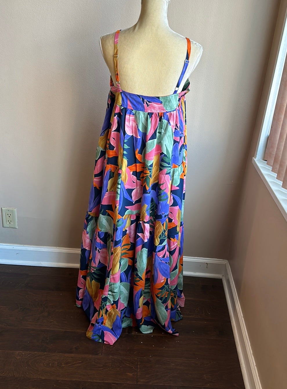 Abel the Label Anthropologie Floral  Maxi Dress NWT Strappy Boho