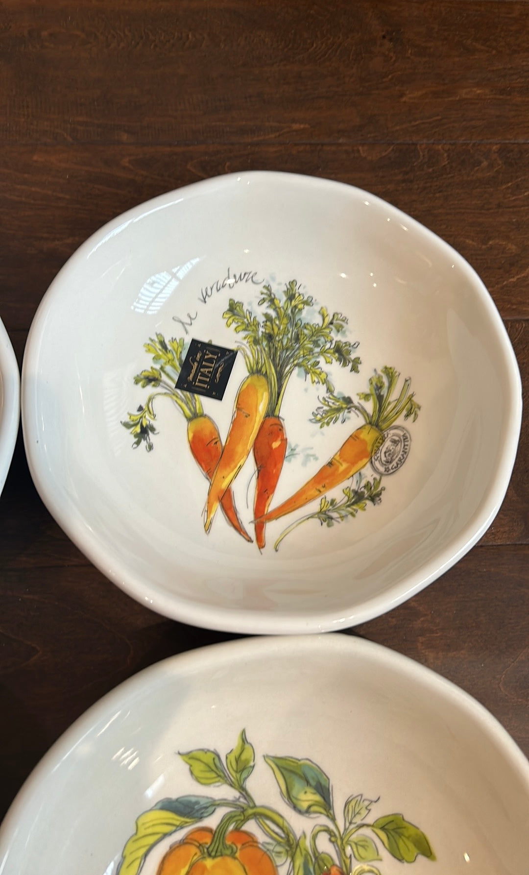 Effetti Set Of 4 Salad Bowls Made In Italy Ceramic New 8.5”