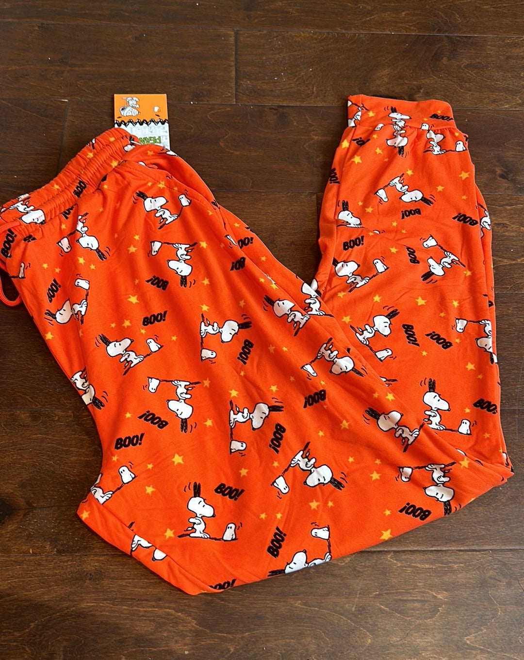 Peanuts womens Halloween Snoopy & Stars Boo Pajama Pants Fleece Lined