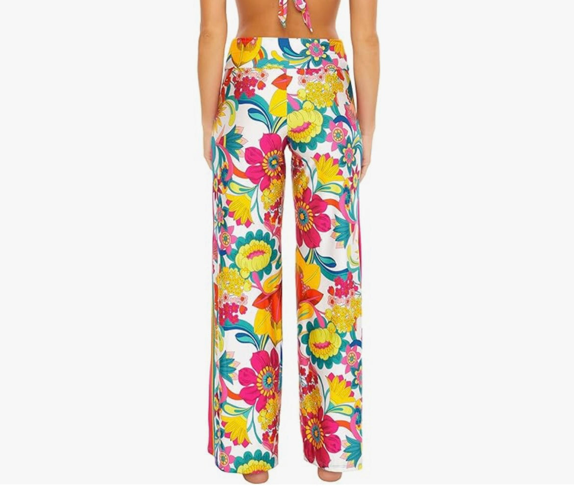 NWT Trina Turk Women’s Fontaine Swim Beach Coverup  Pants $162 Floral