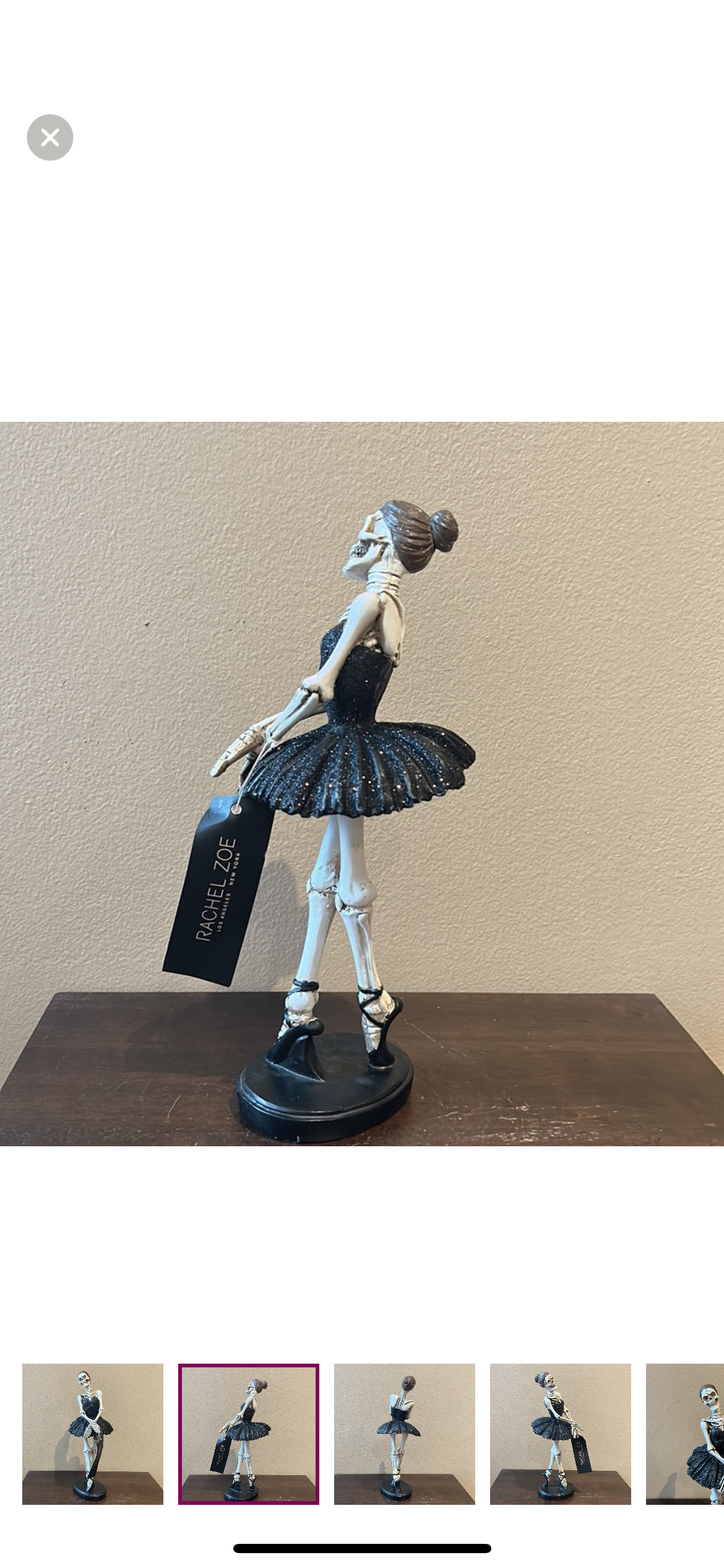 Rachel Zoe Halloween Ballerina Skeleton Figurine Statue Tabletop Decor new