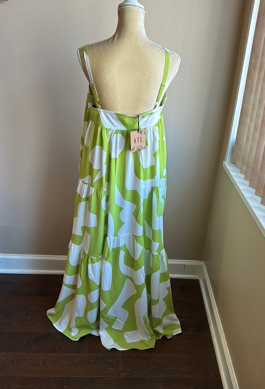 Abel the Label Anthropologie Bright Citron  Maxi Dress NWT Strappy Boho