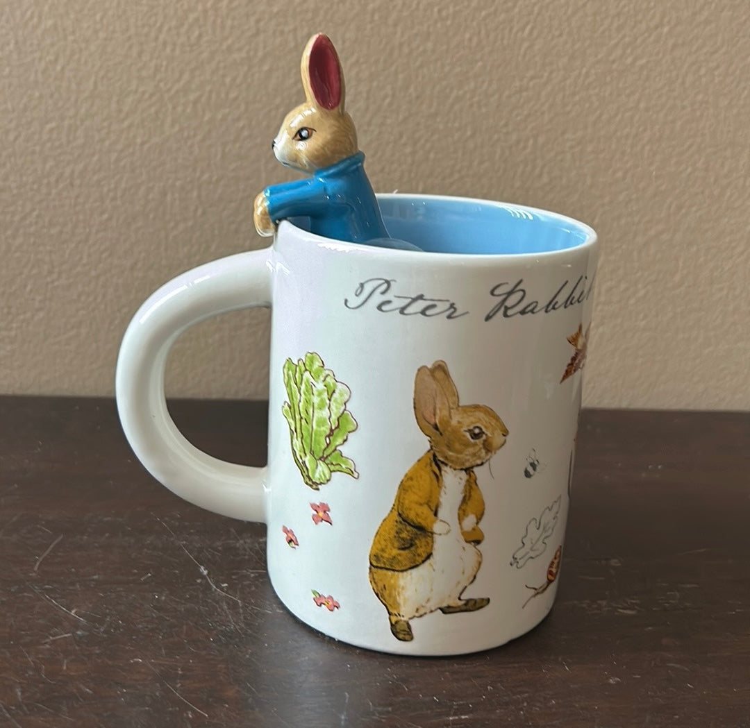 2 Beatrix Potter The World of Peter Rabbit Mug With 3D Figure Easter 2024/NEW