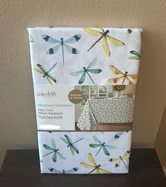 Colordrift Tablecloth New Dragonfly Spring Summer 60”x 84”