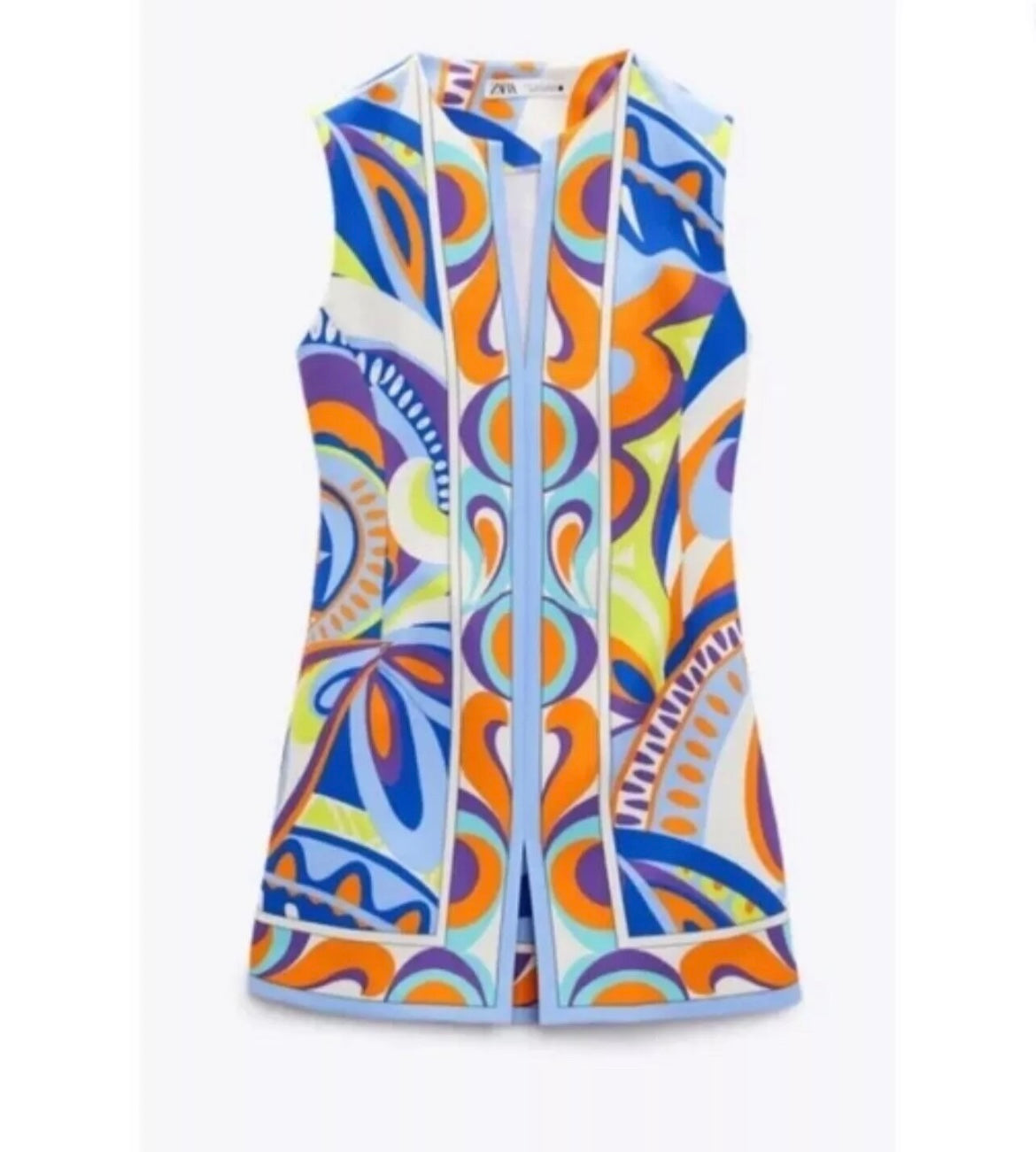 Zara Women's Sheath Mini Dress Sleeveless Abstract Print Size S NWT