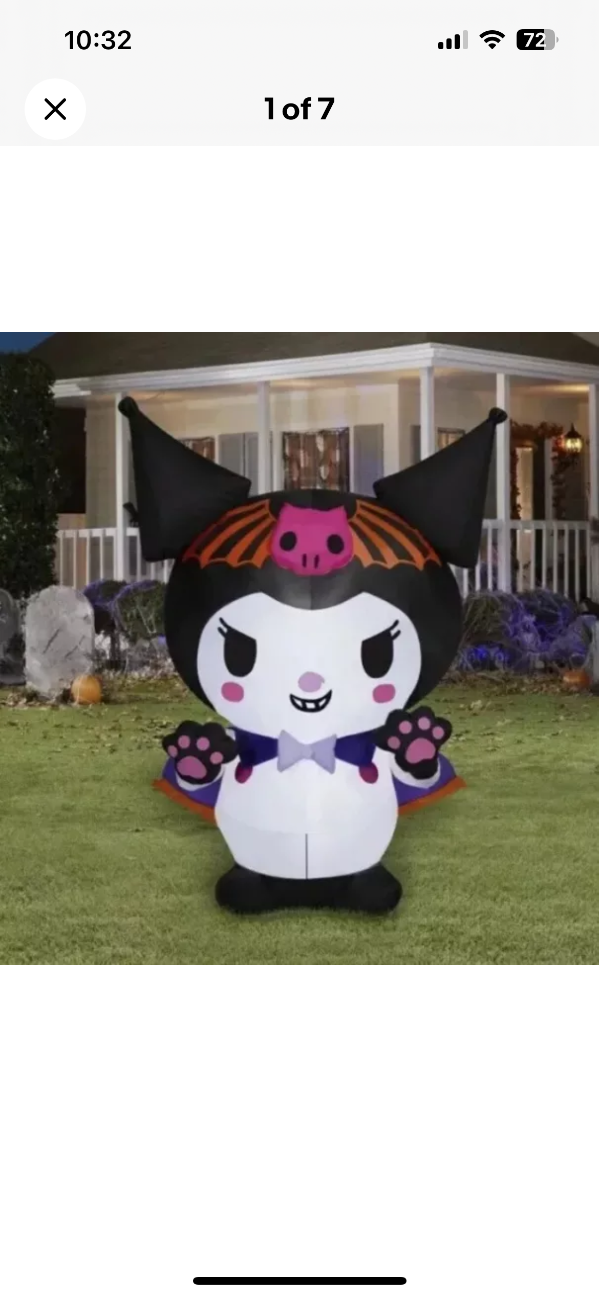 Hello Kitty & Friends Kuromi Airblown Inflatable Halloween Yard Decor NEW 2024