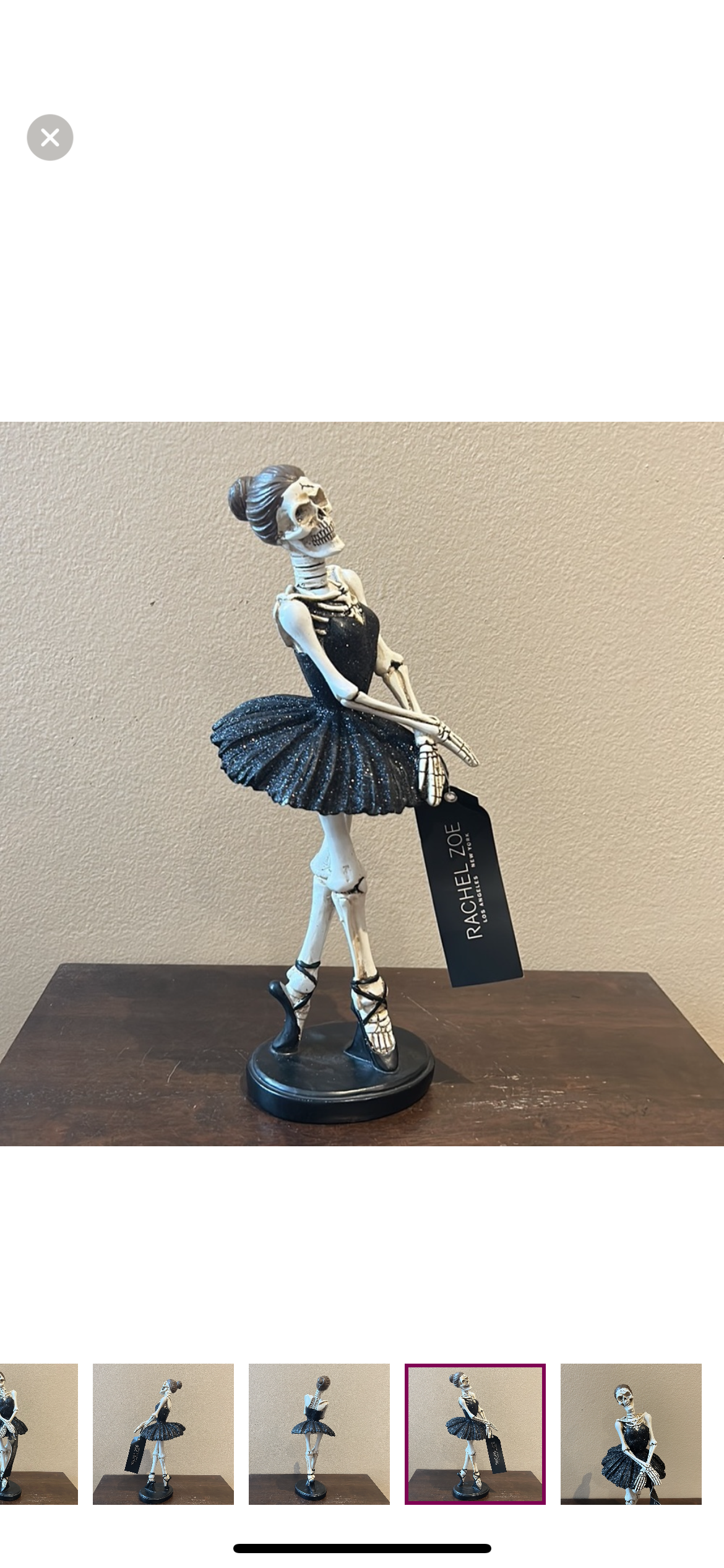 Rachel Zoe Halloween Ballerina Skeleton Figurine Statue Tabletop Decor new