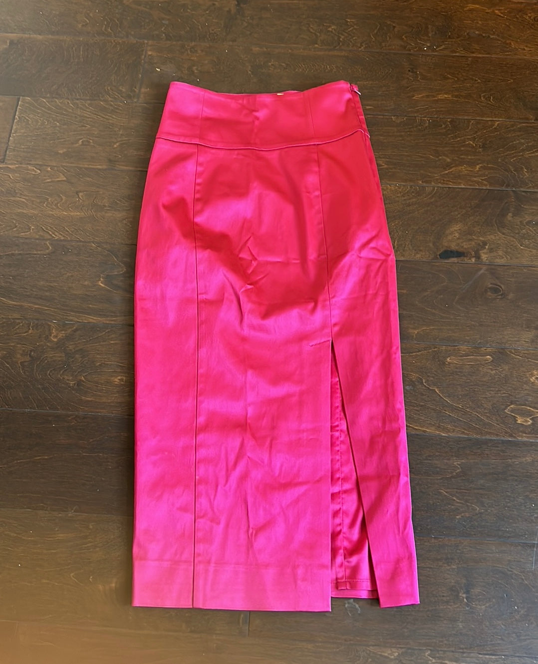 Guess By Marciano Womens  Skirt Sz 0 Red Formal Front Slit Pencil