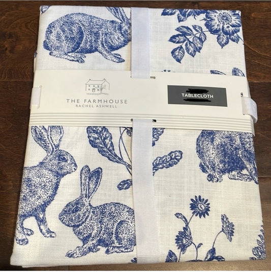 The Farmhouse Rachel Ashwell Easter Bunny Floral Tablecloth