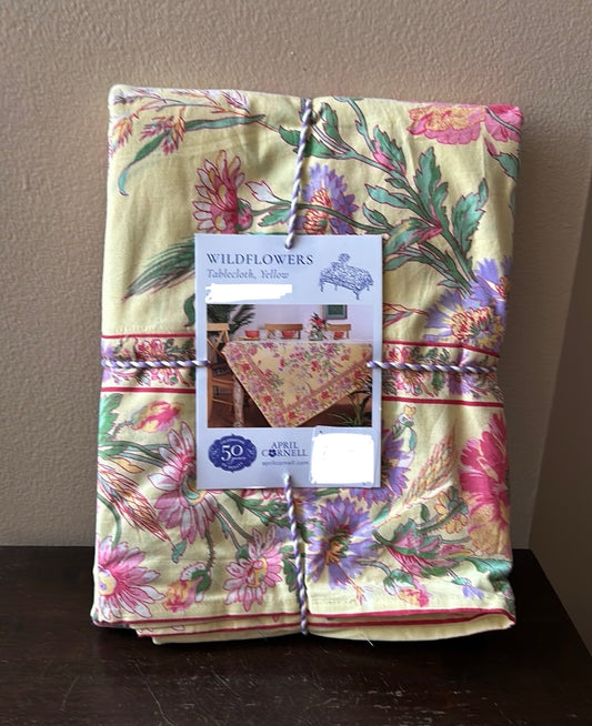 April Cornell Cotton Tablecloth Wildflowers Size Floral Spring Summer