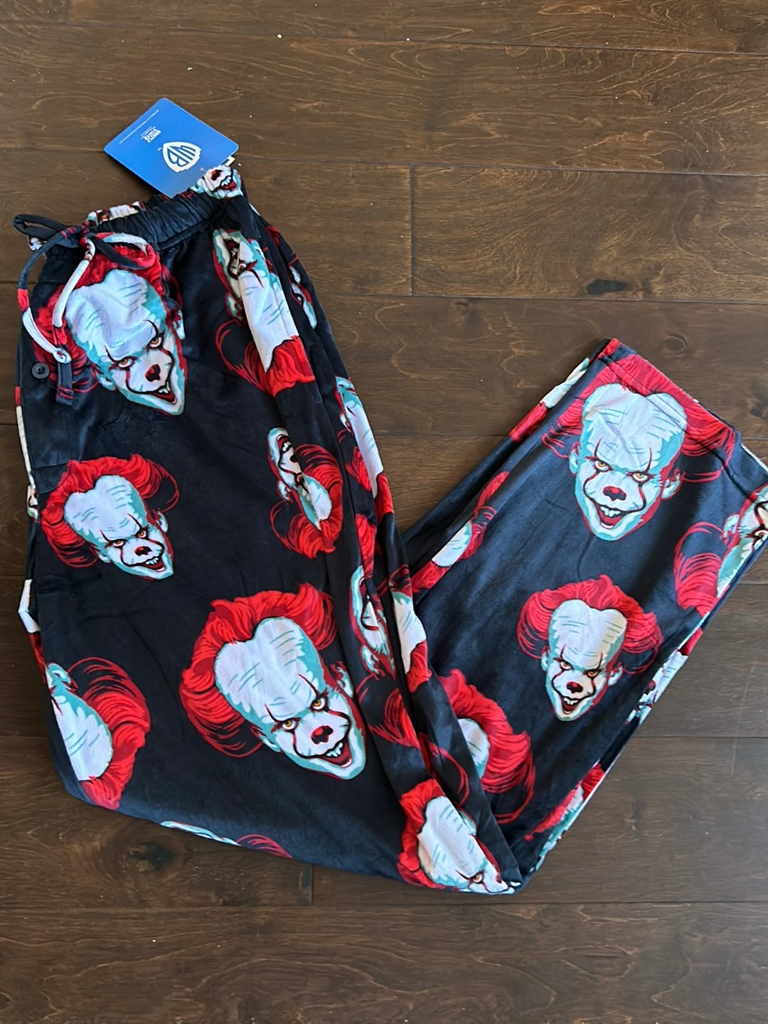 New Mens Pajama Pants Joker Print Halloween Sz L