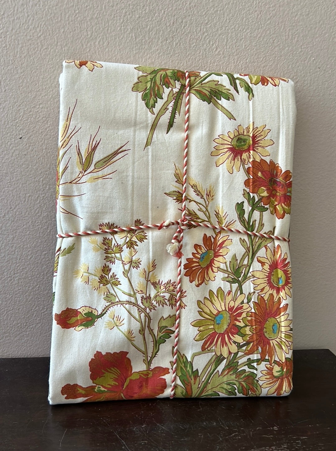 April Cornell Linen Tablecloth Wildflowers Size 60"x 84” Floral Fall Sunflowers