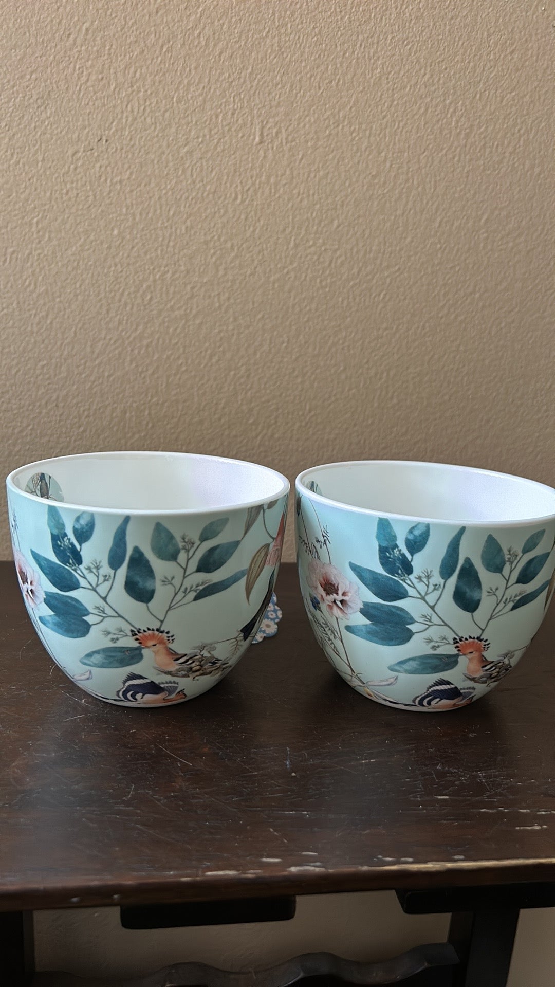 Bluebird & Willow Set Of 4 Mugs New Floral Birds Designed In England