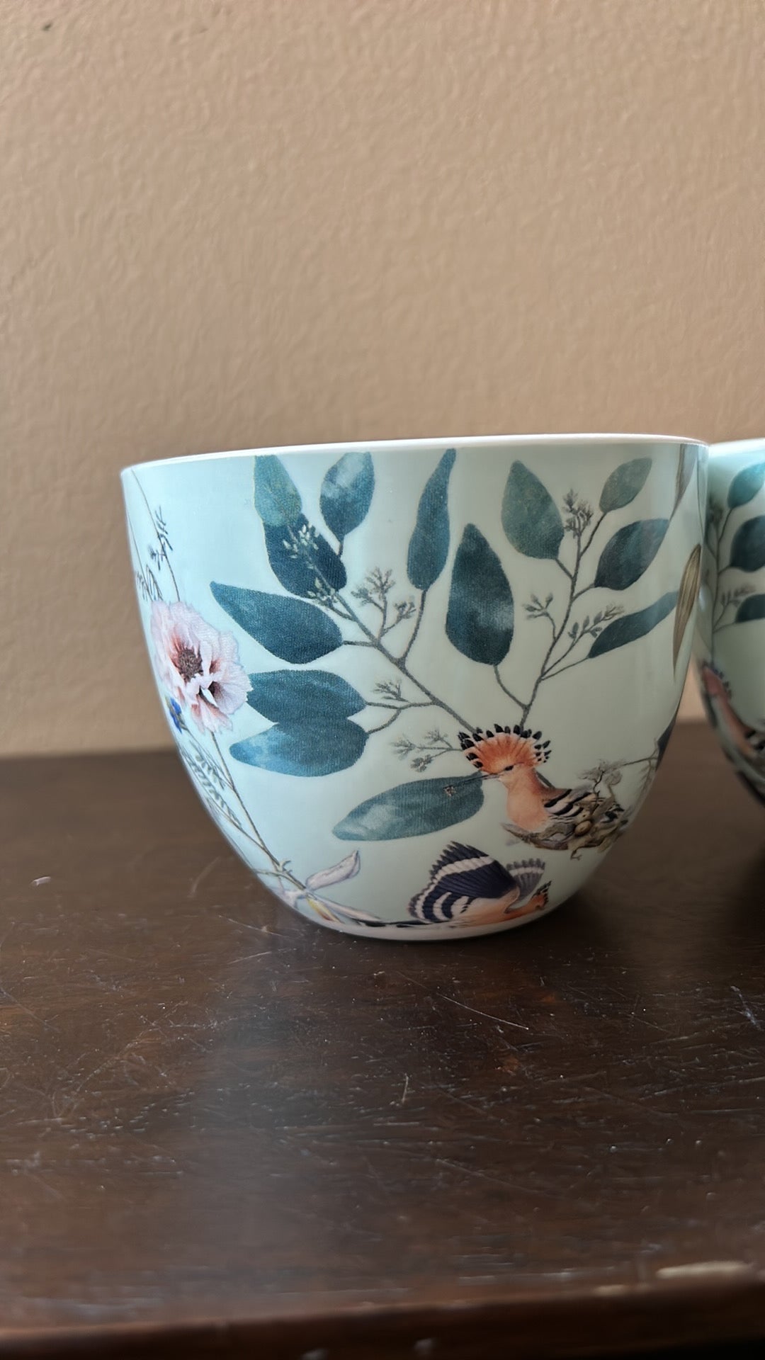 Bluebird & Willow Set Of 4 Mugs New Floral Birds Designed In England