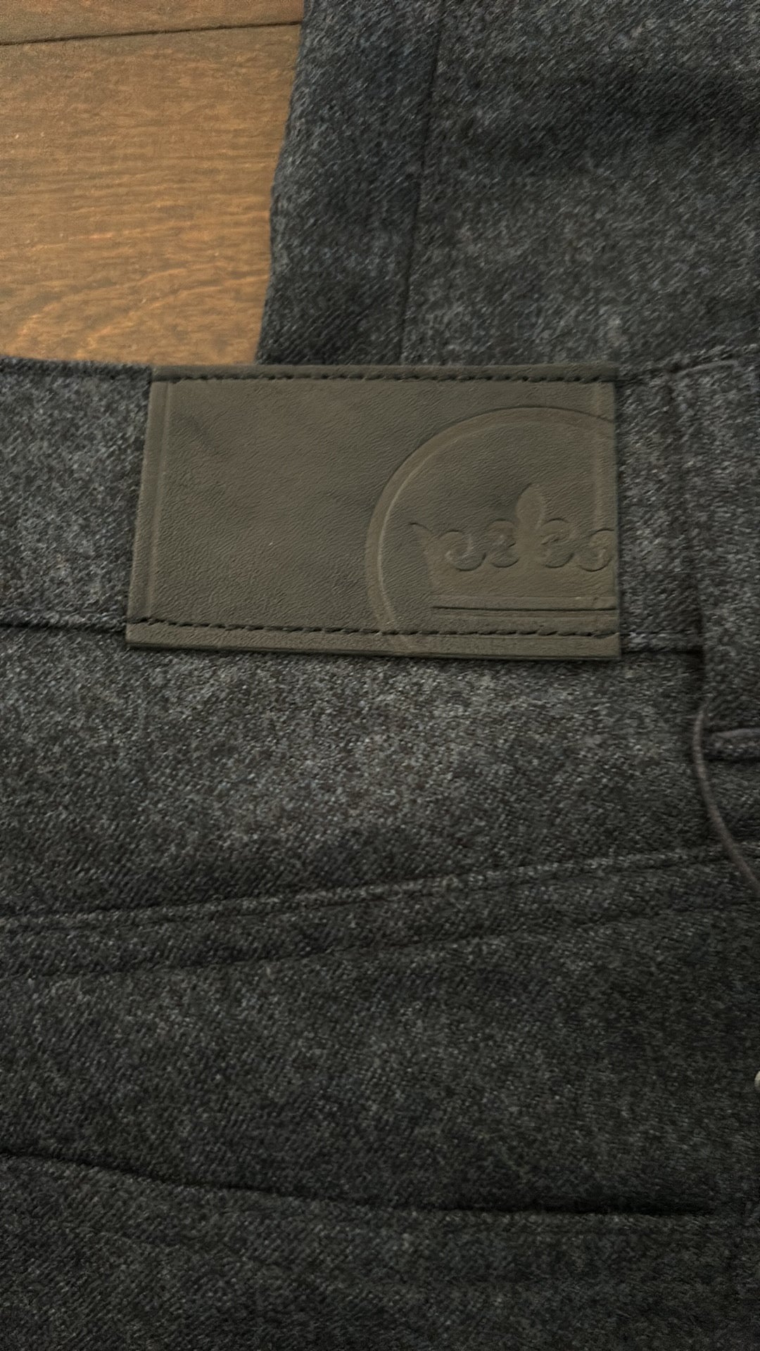 Peter Millar Men's Excursionist Flex Alpine Wool 5-Pocket Pant in SDUST 35x34.5”