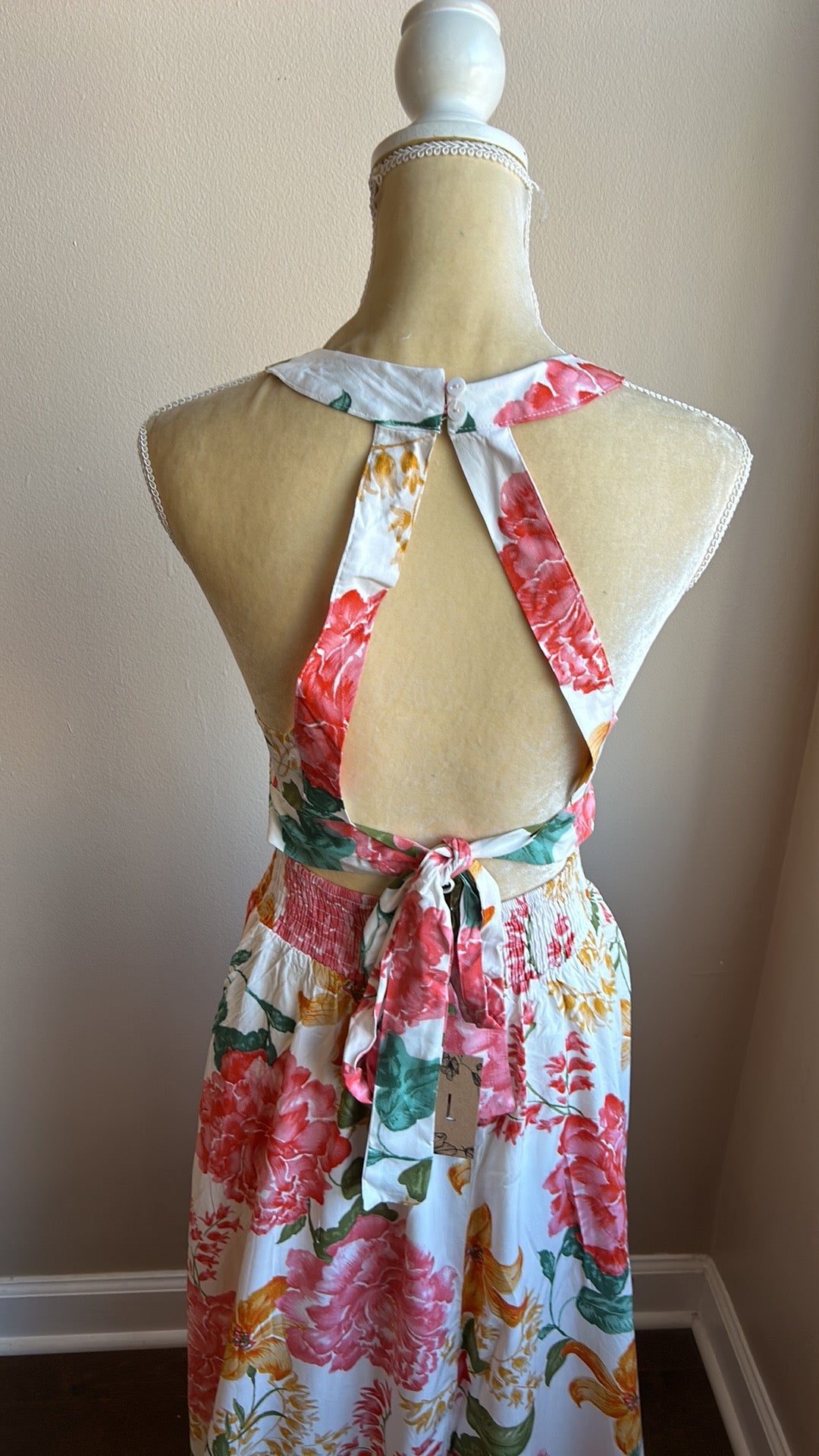 Abel the Label Anthropologie Floral Maxi Dress NWT  Sexy Back