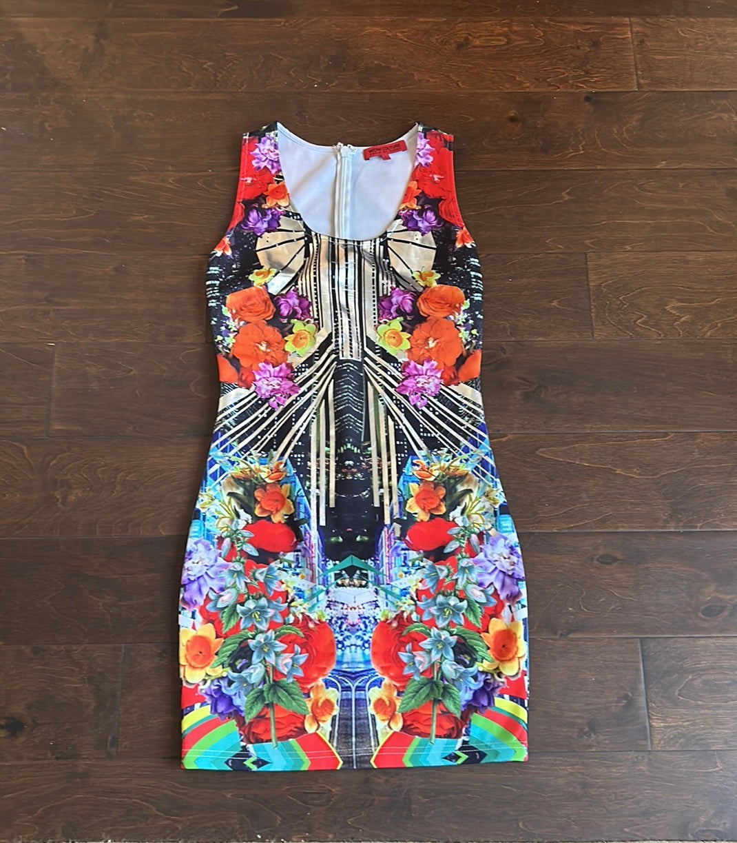 Wow Couture Womens Dress Bodycon Sz S Floral