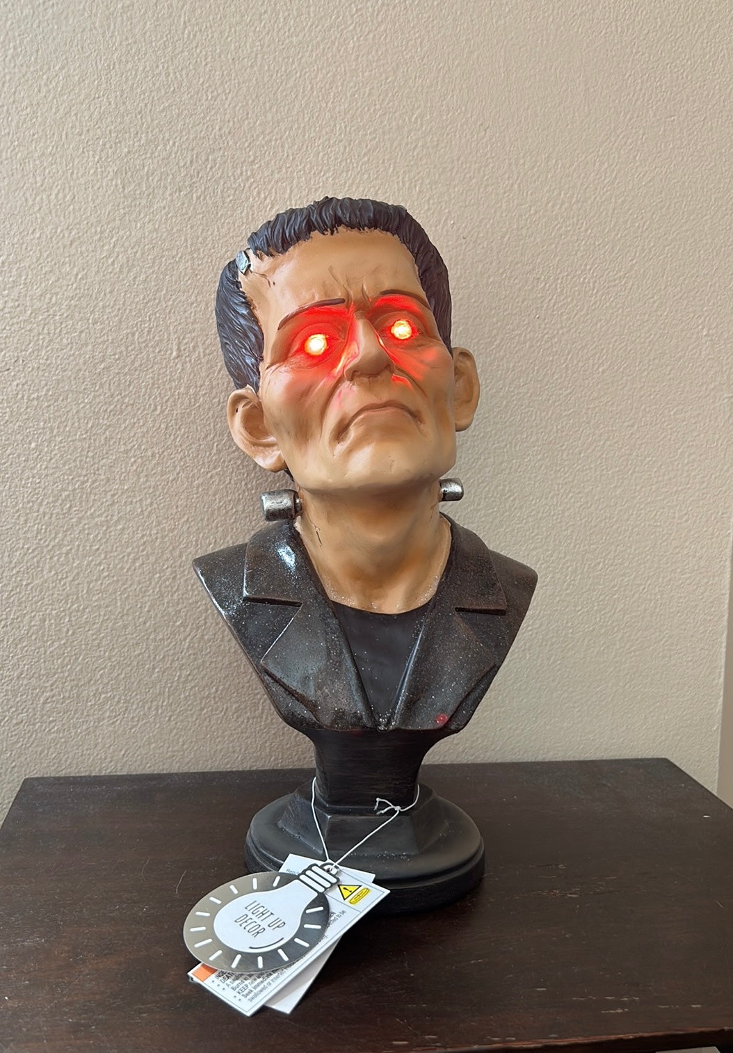 New TikTok Frankenstein Light Up Statue Bust 13” Halloween Decor **NEW***