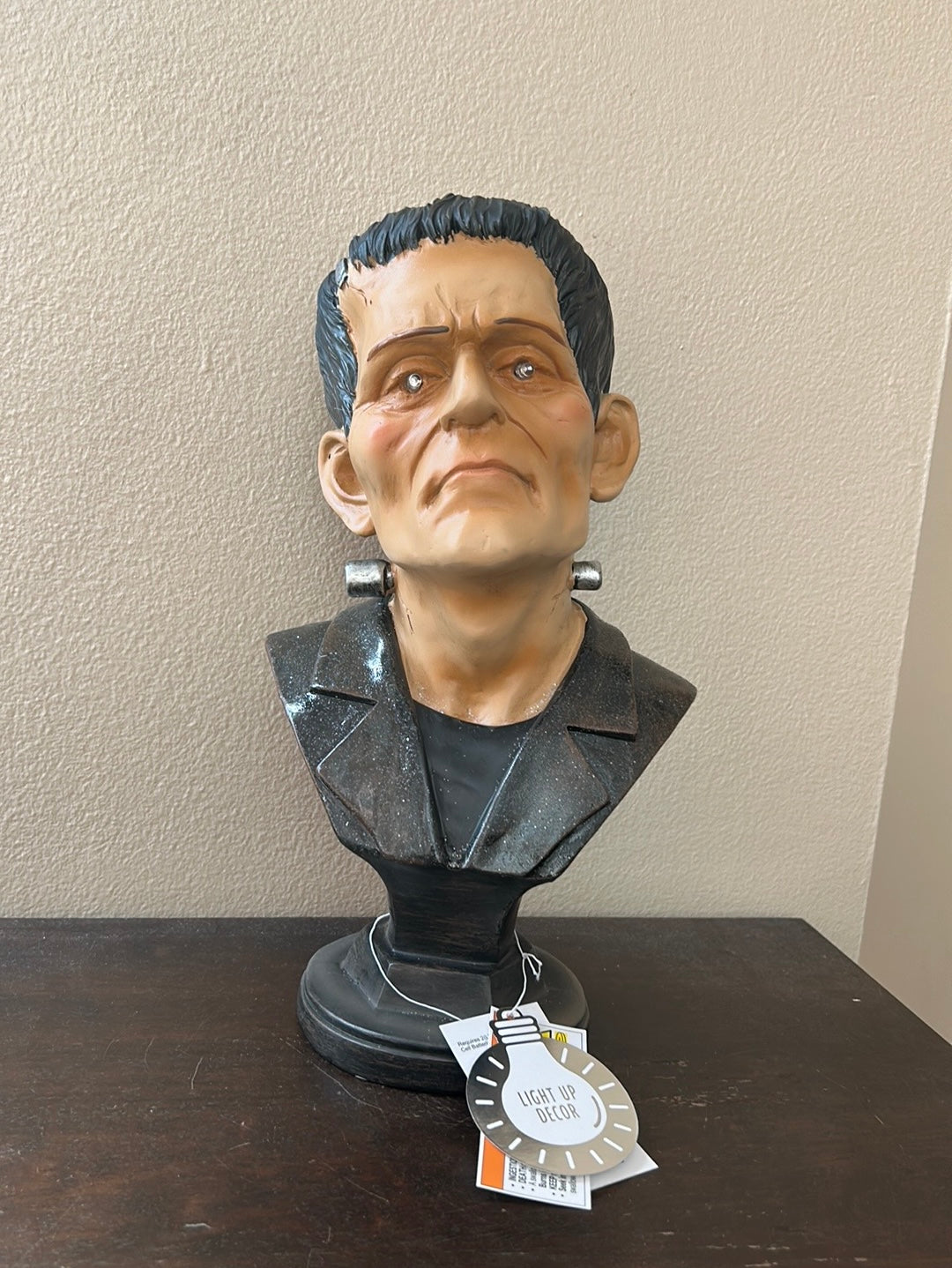 New TikTok Frankenstein Light Up Statue Bust 13” Halloween Decor **NEW***