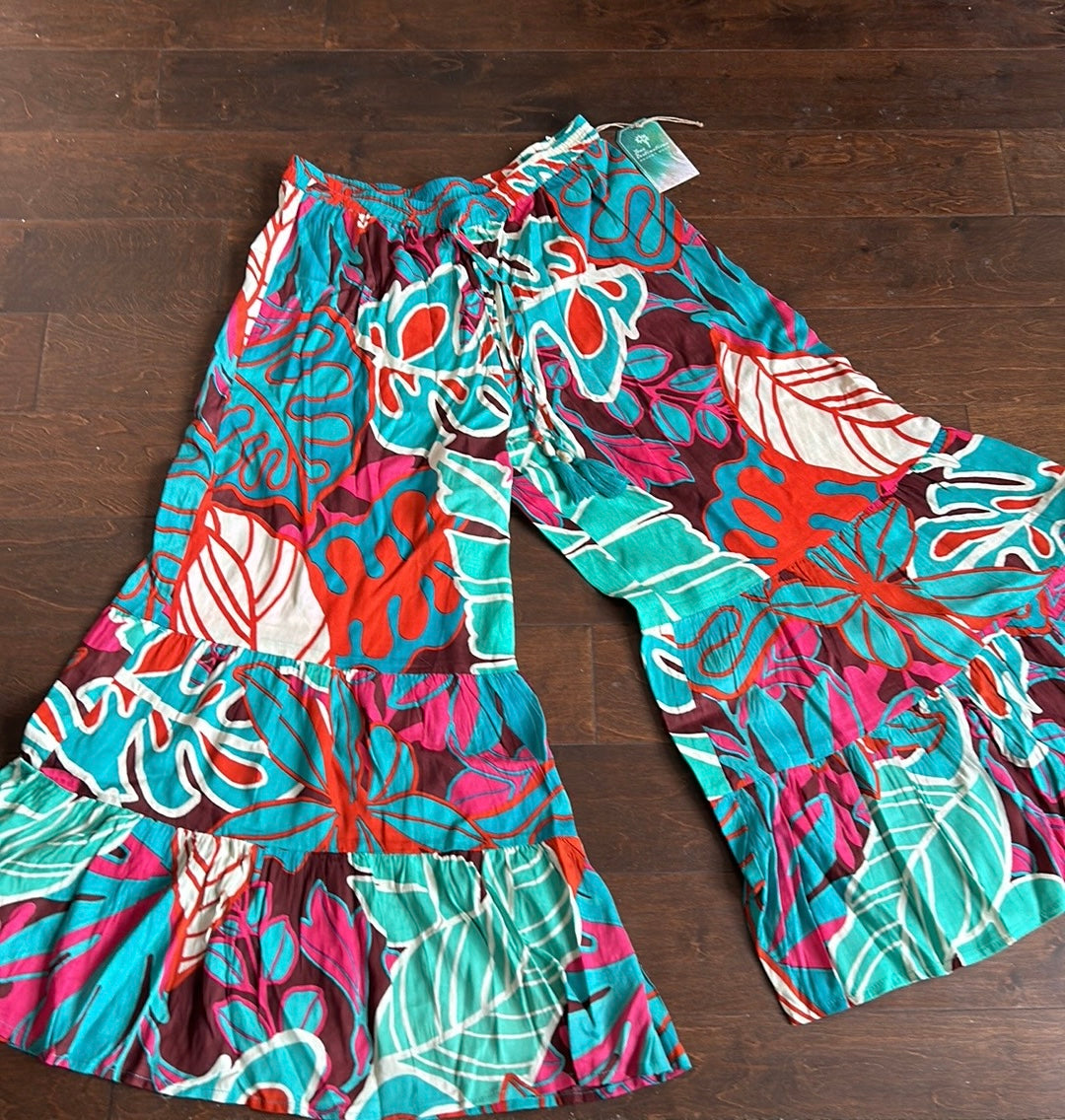 True Destinations Resort Wear Flare Pants Beach Coverup sz XL New