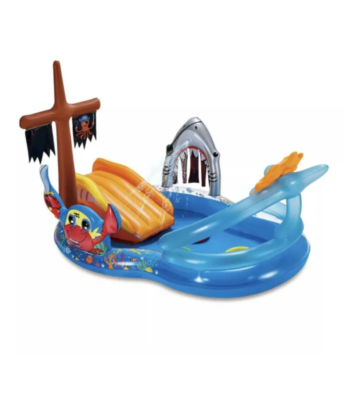 Summer Waves Pirate Ship Kids Swim Center Inflatable Swimming Pool