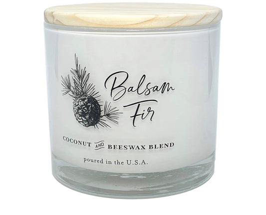 Scentsational Balsam & Fir Christmas Candle Coconut and Beeswax Blend 26 Oz