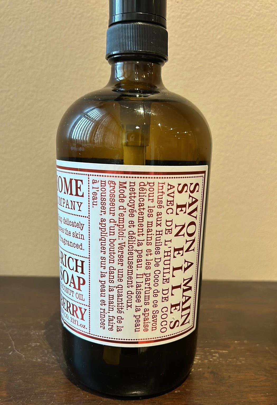 Garrison Home & Body Co HOLLY BERRY Hand Soap w/ COCONUT OIL 32 oz New