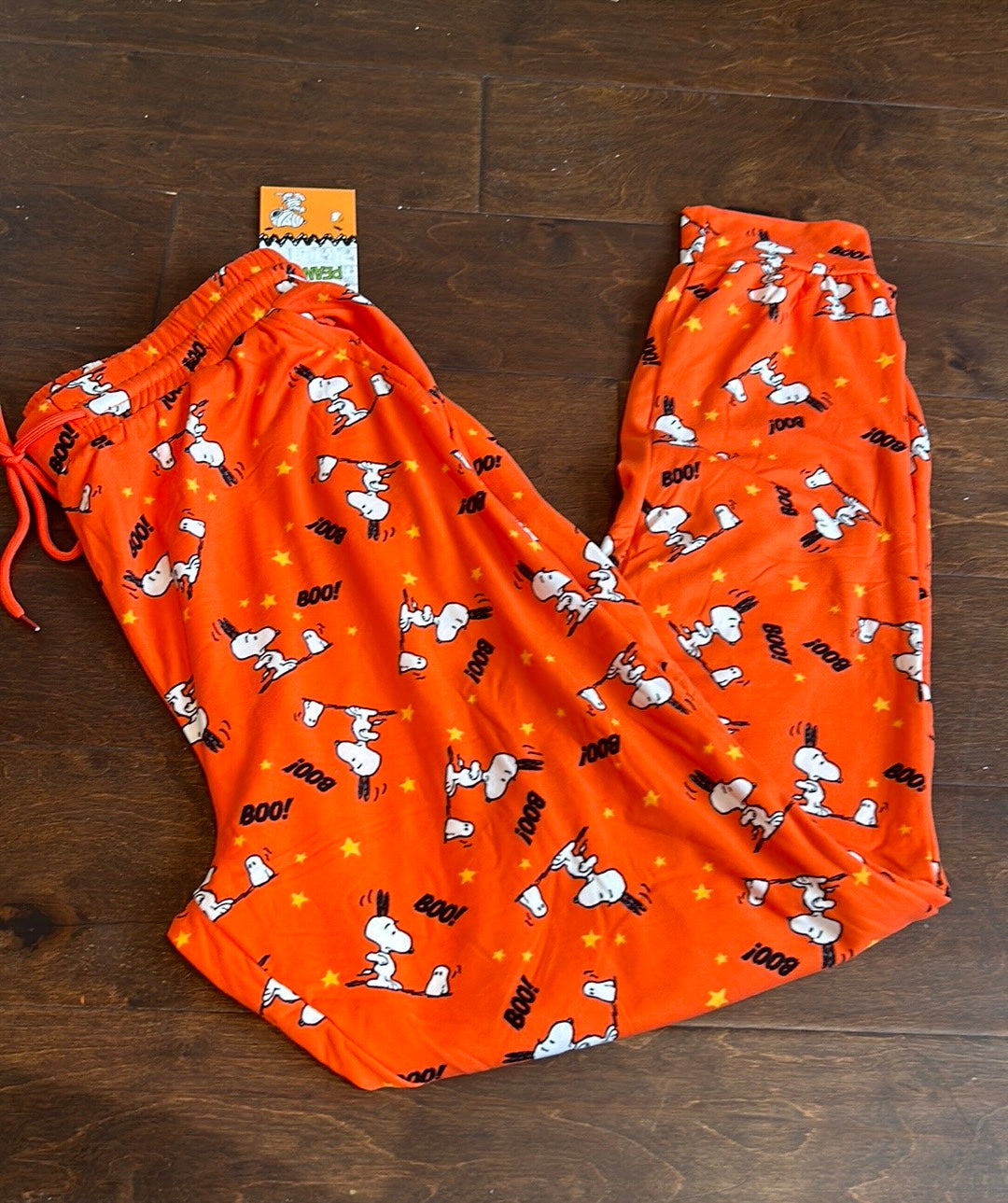 Peanuts womens Halloween Snoopy & Stars Boo Pajama Pants Fleece Lined