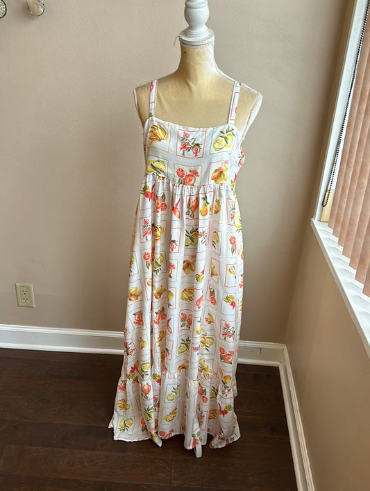 Paper Heart Womens Spring Summer  Dress Fruits Floral New
