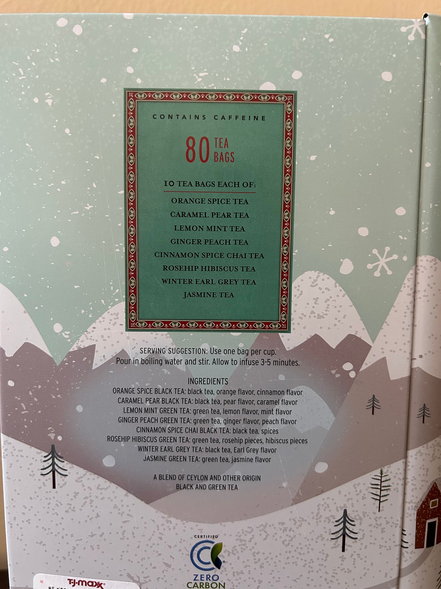 Williams & Spence Winter Book Shape Box 80 Tea Bags Exp 08/27  Christmas Gift