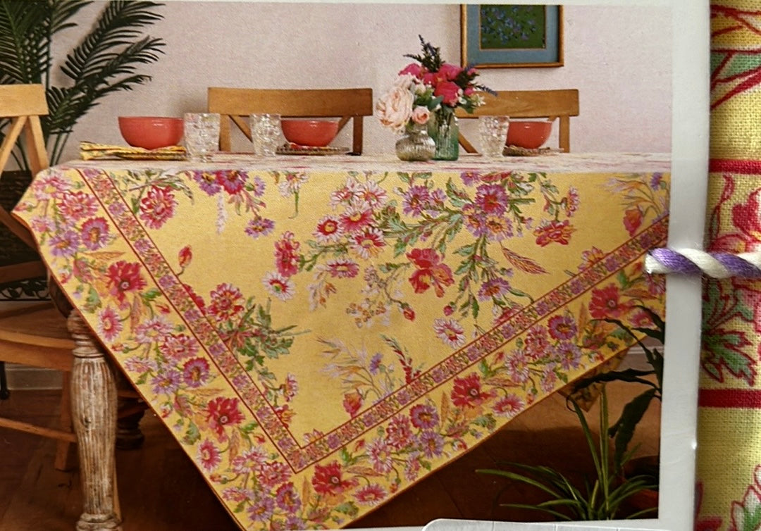 April Cornell Cotton Tablecloth Wildflowers Size Floral Spring Summer