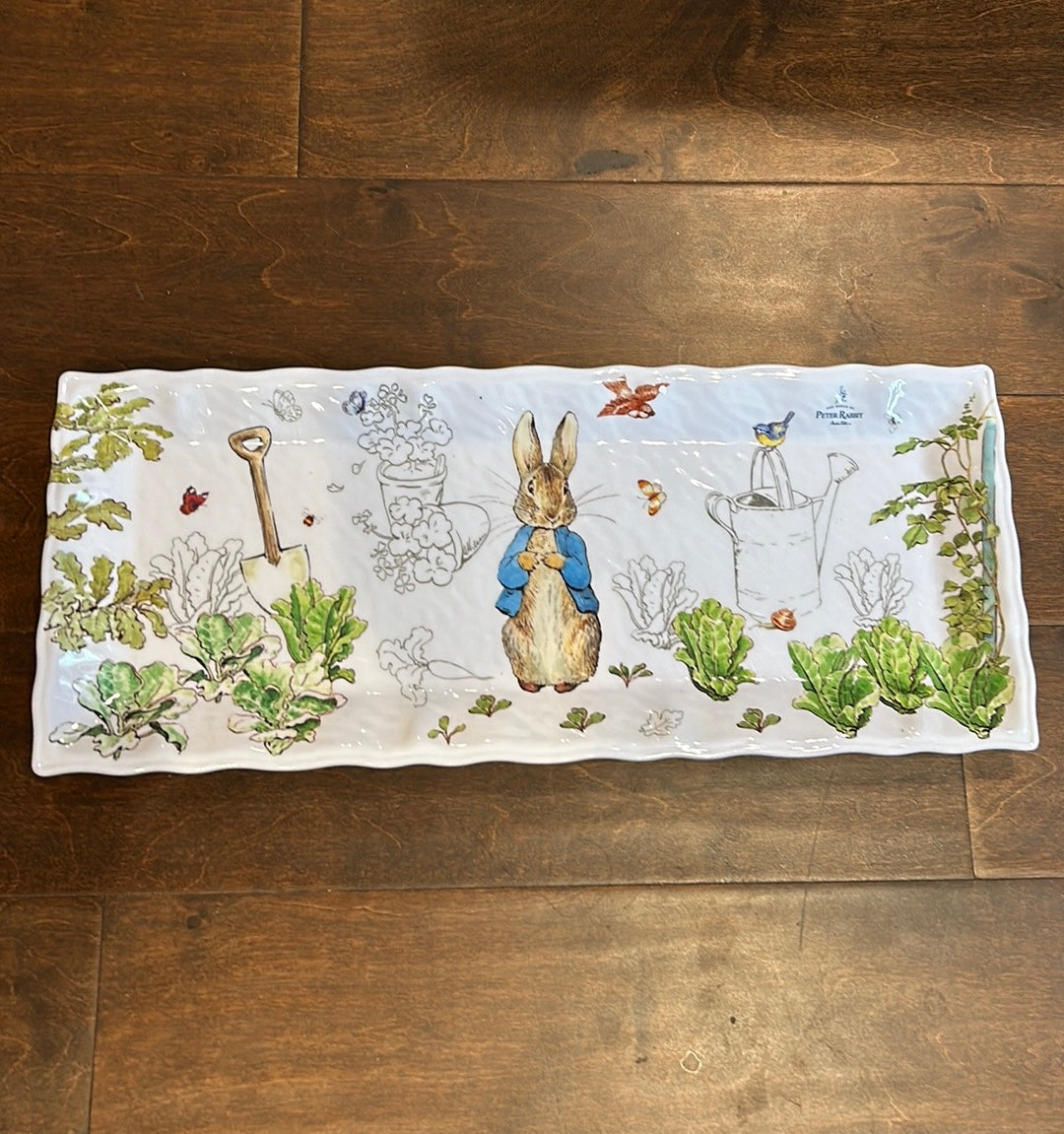 BEATRIX POTTER Melamine Peter Rabbit Easter Large Serving Platter (19" x 8") NEW