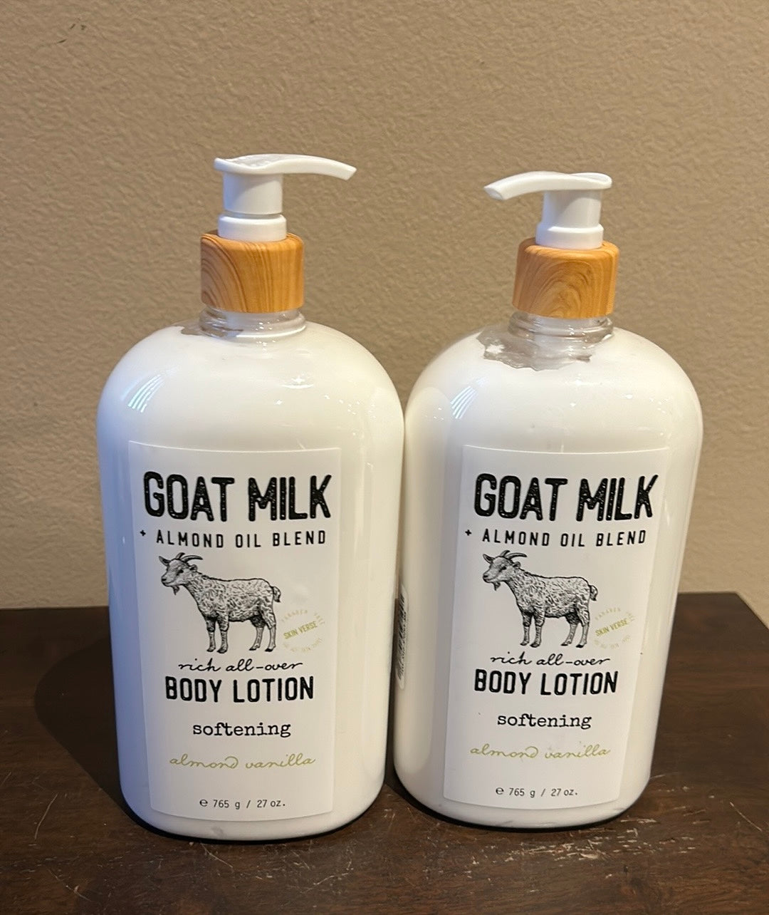 GOAT MILK ALMOND VANILLA SOFTENING RICH ALL OVER BODY LOTION 27 OZ HOME/BODY CO