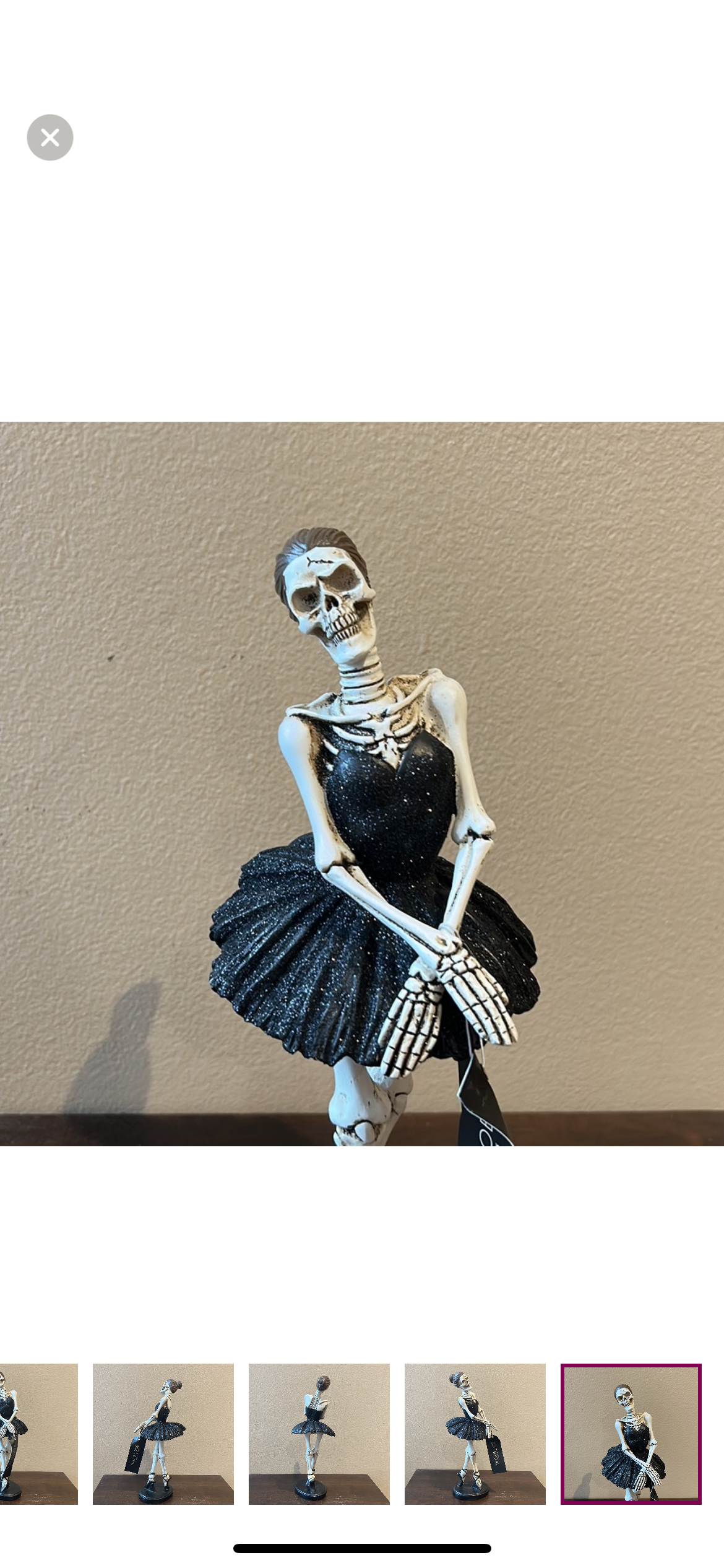 Rachel Zoe Halloween Ballerina Skeleton Figurine Statue Tabletop Decor new