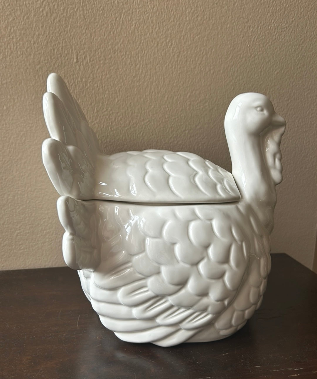 Emma’s Multipurpose Turkey Jar Canister New White Thanksgiving Fall 9.5”